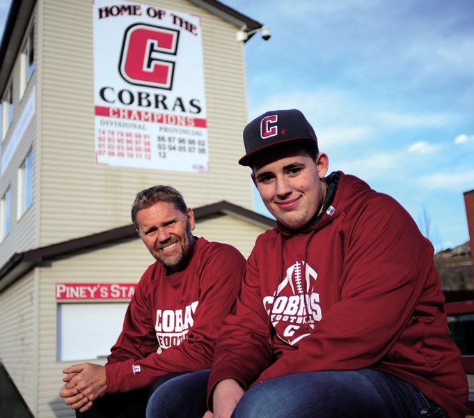 Cochrane High School Cobras football coach Rob McNab was alerted by player Cody Pickering about a man reported missing turning up in the school&#8217;s field house in