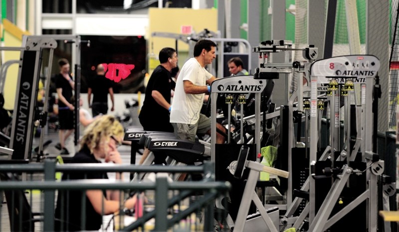 Active Cochranites hit the gym at Spray Lake Sawmills Family Sports Centre. The Cochrane recreation facility has something for everyone seeking to get into shape or pick up a 