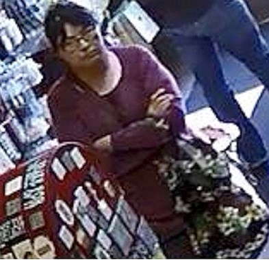 RCMP are seeking a female suspect in connection with a Feb. 15 jewelry theft at Poor David&#8217;s Gift Shop in Cochrane.