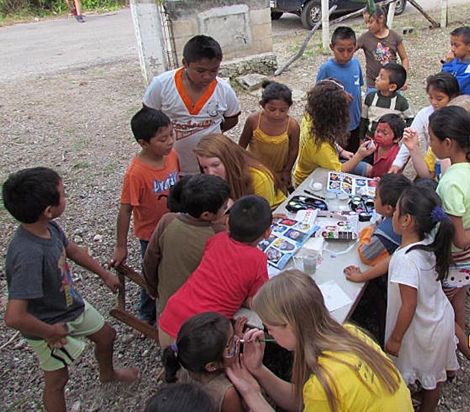 A photo from Cochranite Chantal Wafer&#8217;s most recent trip to Mexico shows volunteers working with youngsters. Wafer and her family have been going to Tizimin, Mexico,