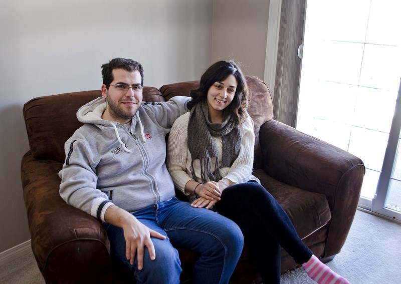 Newlyweds Louay Ghassan and Safaa Alkhoury were “;very excited”to settle into their new apartment in Cochrane on Feb. 29. The Syrian refugees originally landed in Cochrane on 