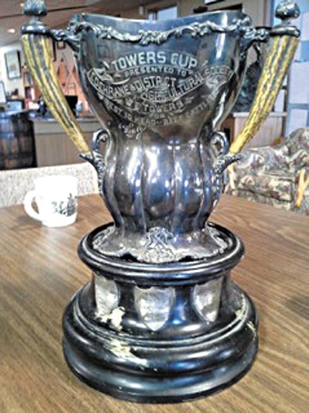 Cochrane &#038; District Agricultural Society&#8217;s history includes winning this ornate Towers Cup from 1910-12.