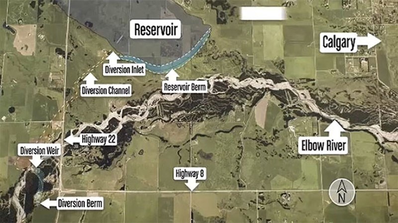 A map of the proposed SR1 project made by Alberta Transportation in March 2015