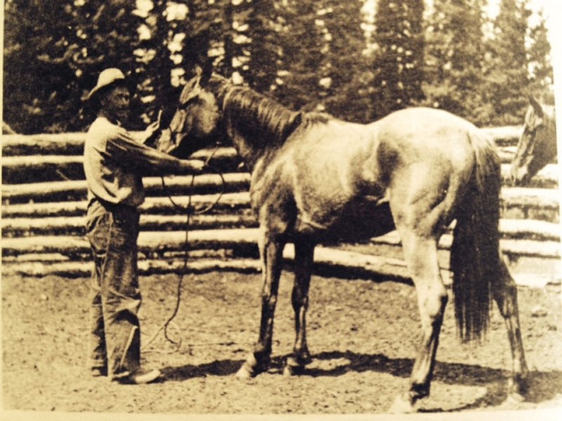 Guy Gibson and his horse Joker.