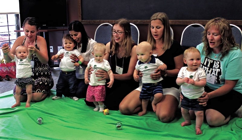 From left, Parker Ruttle with mom Stacy; Wolfgang Bayona with mom Ivonne; Kaia Campbell with mom Marie-Claire; Lucas Dennis with mom Kathleen; and Isla O&#8217;Connor with