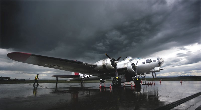 A B-17 bomber was on display at the Springbank Airport as visitors had the chance to get inside, some even flew through the skies over the Foothills on June 24.