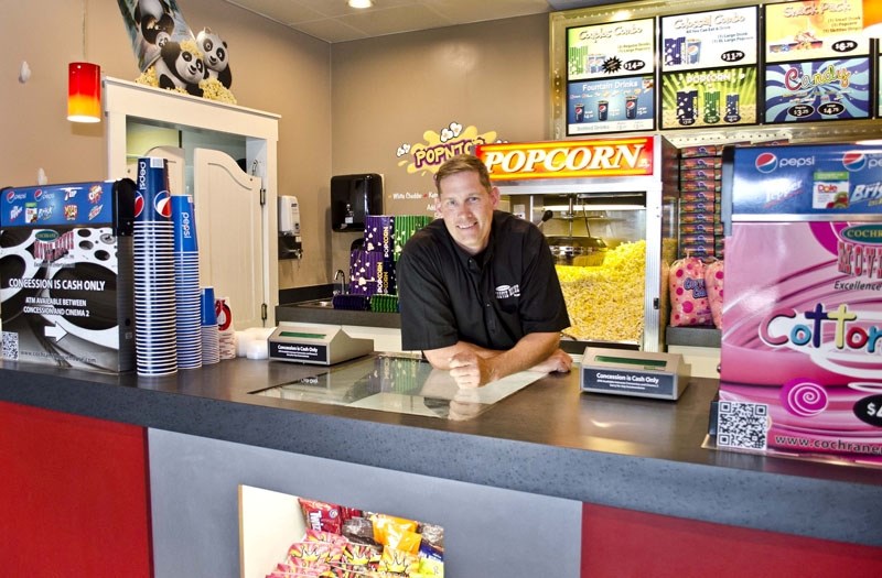 Hal Wolf, owner and manager of the Cochrane Movie House, won employer of the year for the Cochrane Community Awards.