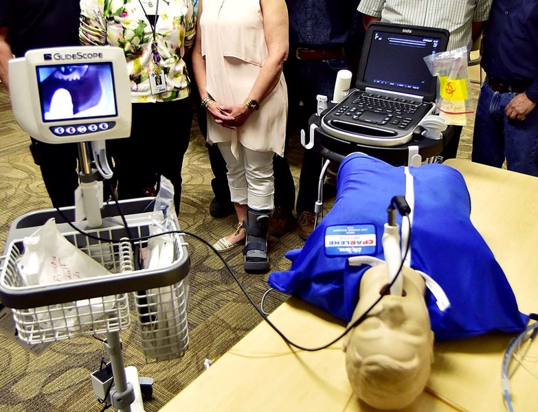 A portable ultrasound unit donated to the Urgent Care centre in Cochrane.