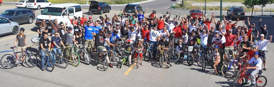 The 25th anniversary Rad Ride in Cochrane in 2011. PHOTO SUBMITTED