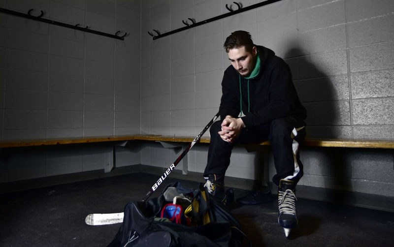 Sam Yetman suffered a concussion that ended his hockey career.