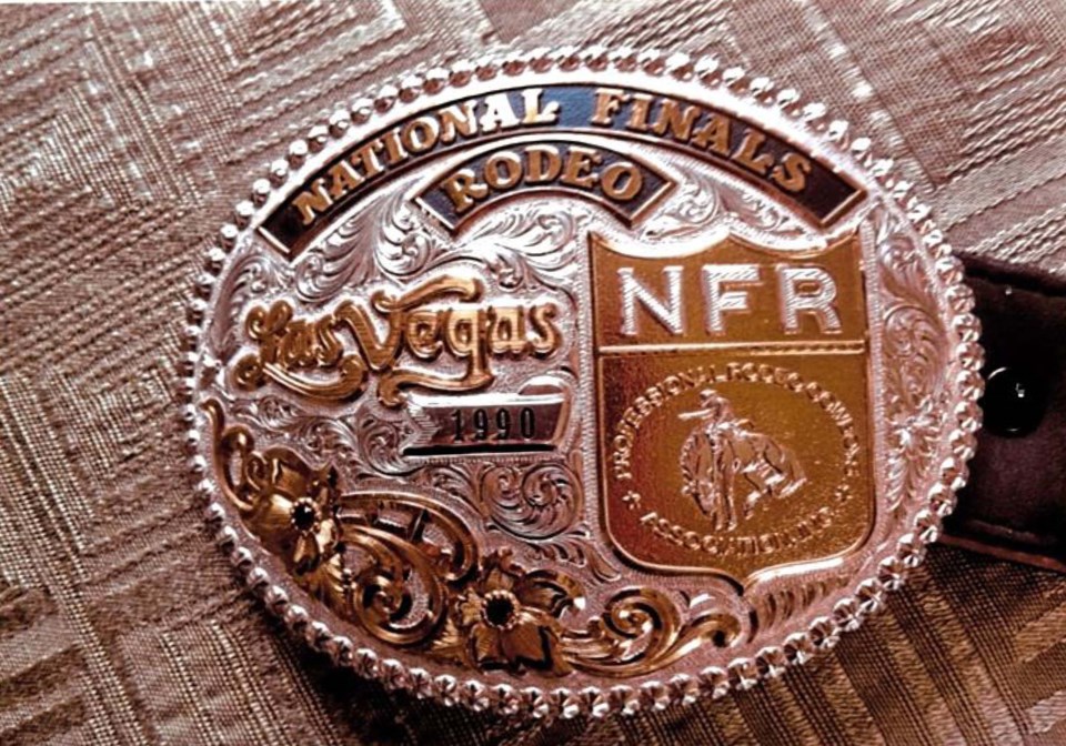 This belt buckle was stolen from a home in Rocky View.