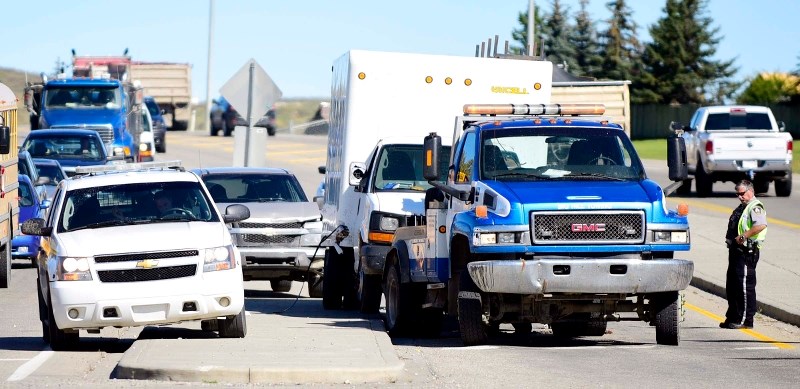 Police were involved in a dramtic car chase after a cube van was stolen from Airdrie.