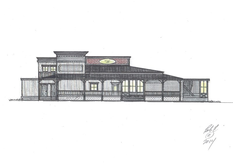 Bob Everett&#8217;s conceptual design of a potential community gathering space in Bragg Creek.