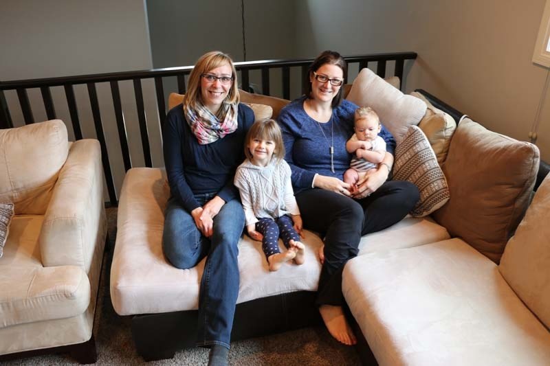 Certifed pediatric sleep consultant and lactation consultant Melanie Pinet, Quinn, 3, mom, Natalie, and baby brother, nine-week-old Gavin Amies, have all experienced the