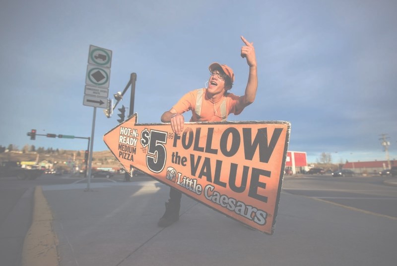 Val Holmwood, shaker boarder, for Little Caesars is a Cochrane celebrity.
