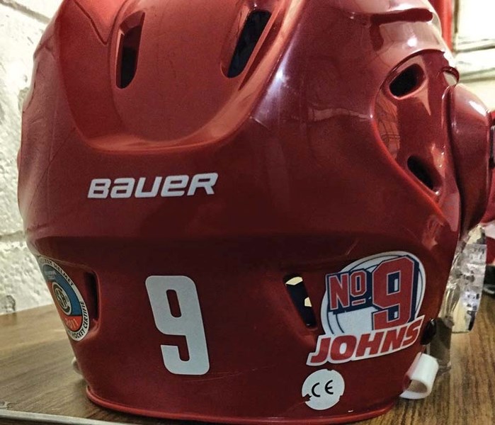 The Cochrane Generals are sporting the No. 9 on their helmets to remember a fallen player.