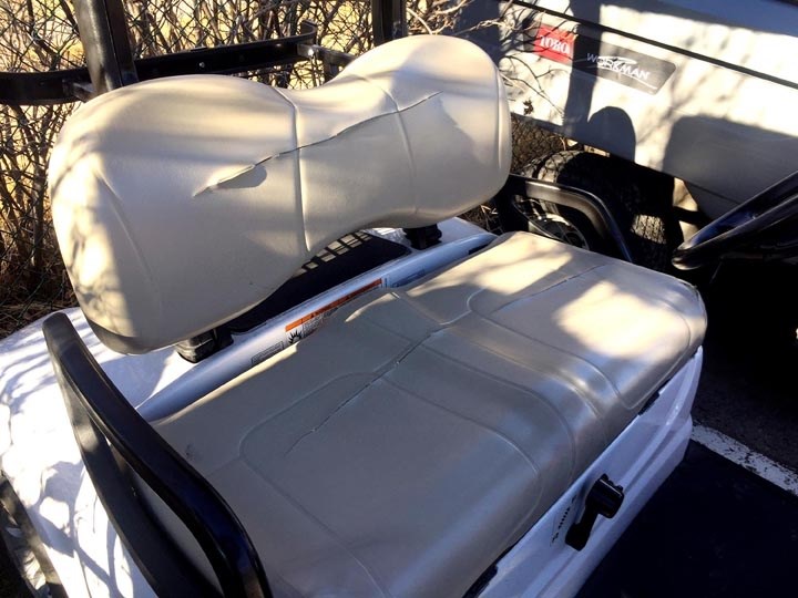 Approximately 50 carts were vandalized at the GlenEagles golf course this past weekend .