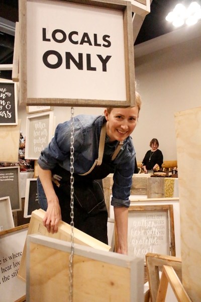 Kristen Shima of photography and wall design compnay Shima Studios, was one of the artisan vendors selling her wares at the annual Cochrane Christmas Market held at the