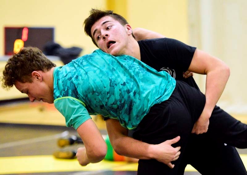 Hunter Smith commutes to Cochrane from near Red Deer to wrestle.