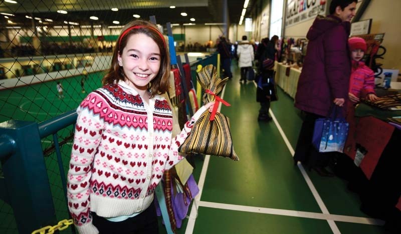Raya Kenny, age 9 and Elizabeth Barrett&#8217;s grade four students looked to raise money through some crafty creations on sale at last year&#8217;s annual Last Minute