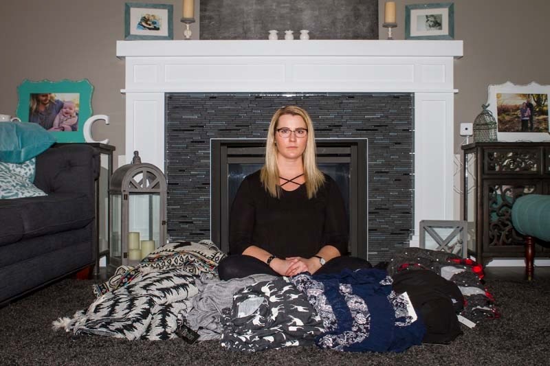 Sunset Ridge resident Jessica Craig is left with a mere two bins as evidence of her flourishing market-based clothing business.