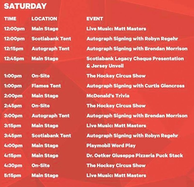 Hometown Hockey Satruday Schedule.