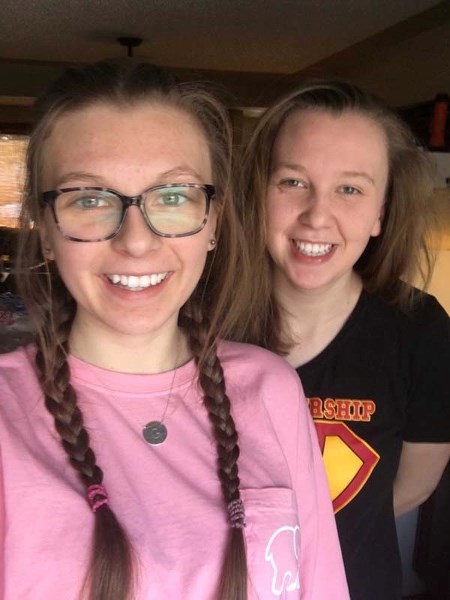 The Gibbons&#8217; sisters Gracie (left) and Summer (right) who were &#8216;littles&#8217; and &#8216;bigs&#8217; in the Big Brothers Big Sisters teen mentoring program.