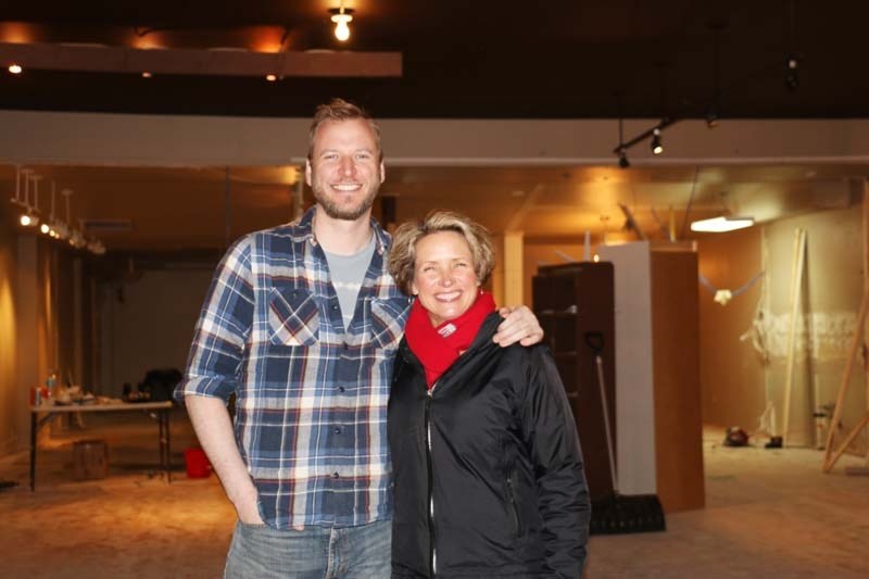 Chris Hartman and Melanie Martzoukos stand in the former space occupied by Heritage House Coffee Company and Legacy Guitar House in Historic Downtown. The pair are