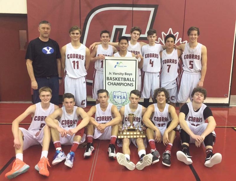 The Cochrane Cobras junior varsity boys basketball team won the Rocky View Sports Association division banner this week.