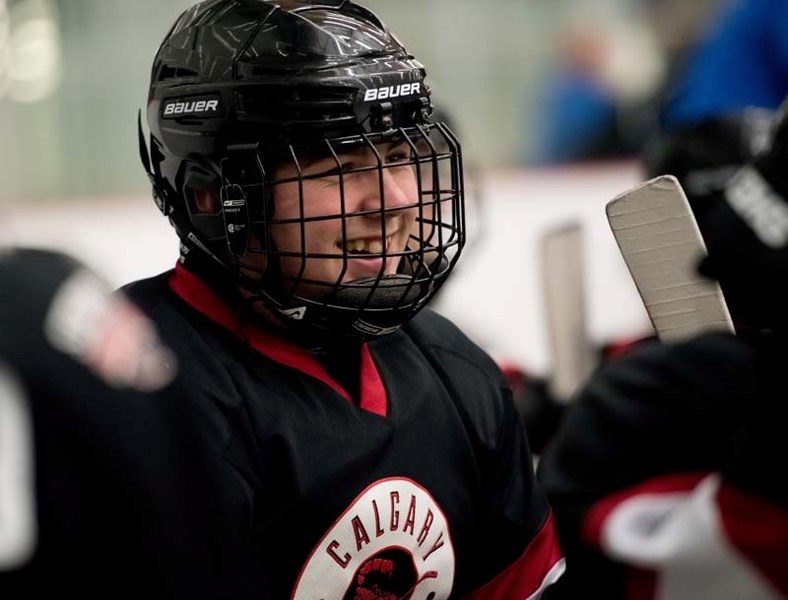 Cochrane player Eric Carvelli played his last season with the Calgary Venom sledge hockey team.