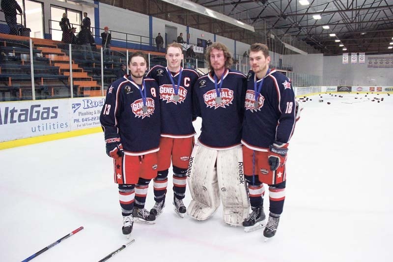 Corey Goesen, Logan Brown, Ty Robinson and Connor Rendell capped off their Generals careers as silver medallists.