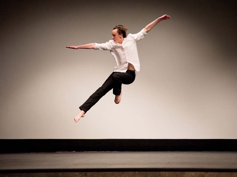 James Wiebe competes in the Dance Invasion competition at RockPointe Church in Bearspaw on April 8.