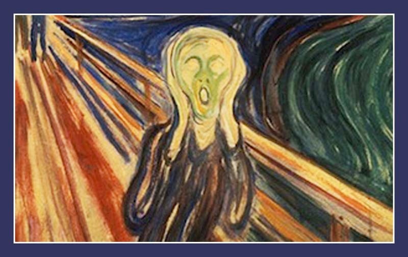 Detail from The Scream, by Norwegian Expressionist artist Edvard Munch, symbolizes the reaction many feel in the face of today&#8217;s global discord.