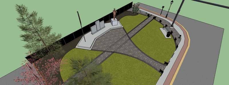 A conceptual design of the cenotaph expansion.