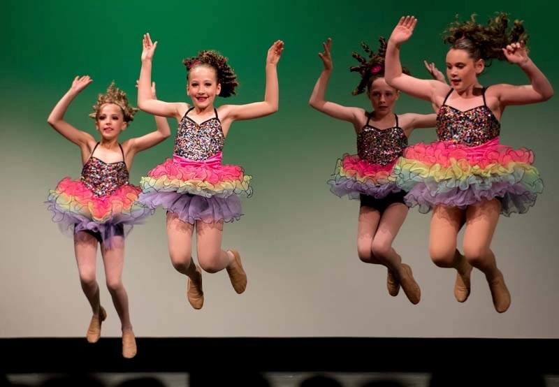 Snap Dance Studios&#8217; Junior B Jazz group performs Fiesta during Recital A: Big Bright Colours at RockPointe Church in Bearspaw on Saturday, June 3, 2017.