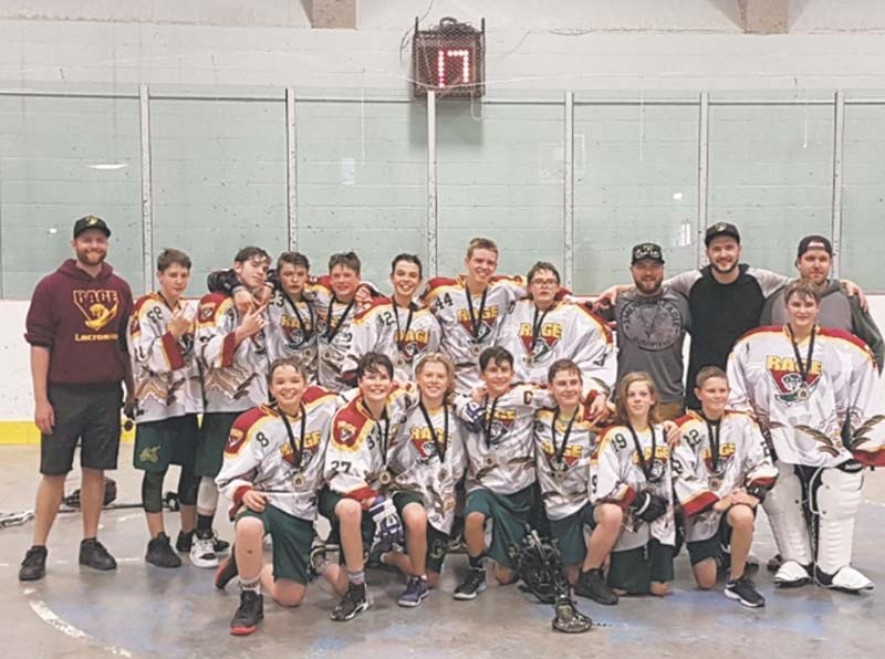 The Rockyview Rage Bantam B lacrosse team earned a gold medal last weekend at a BC tournament.