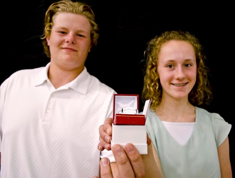 Dominic Mills and Mikaela Murphy received highest honours when they received the Principal&#8217;s Award at the Mitford School awards ceremony on June 15.