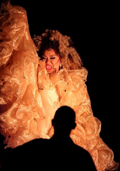 Argintina Hailey performs the closing number in front of adoring fans at the Morley Pride at the Stoney Nakoda Resort and Casino on Sunday (Jan. 22).