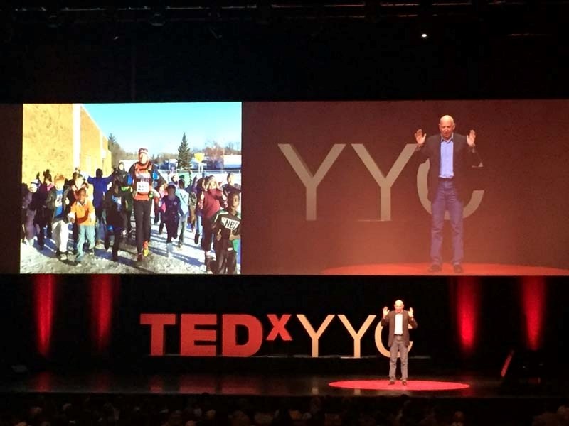 Martin Parnell hosts a Ted Talk at the Jack Singer Concert Hall.