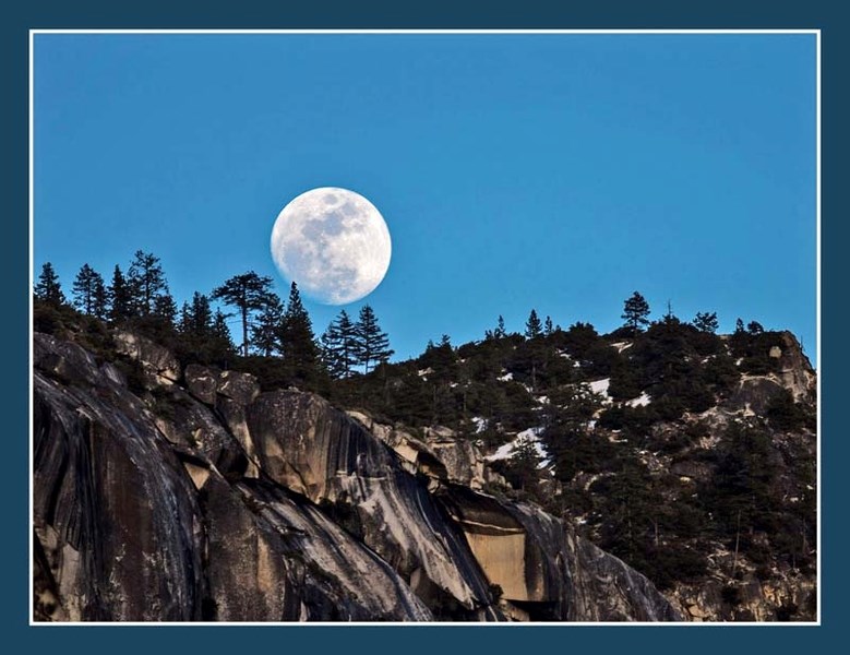 Dr. John McWhae had planned on photographing Half Dome in Yosemite National Park. The eyes of his heart led to his photo, Moondance on the Ridge.