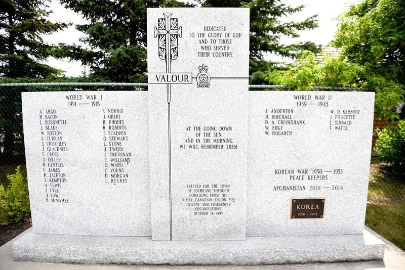 The second phase of the Cochrane Cenotaph expansion will be delayed as the Legion waits for funding.