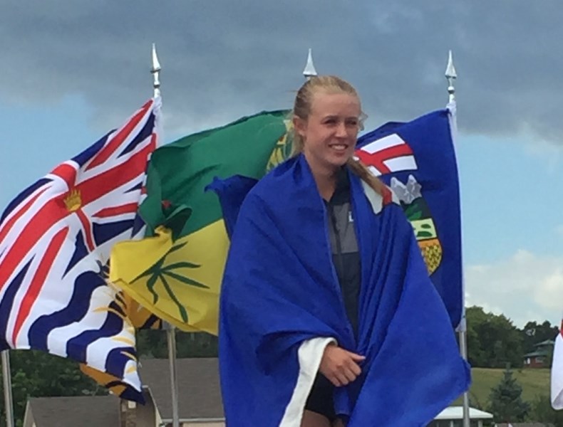 Skylar Sieben wins gold at the 2017 National Youth Track and Field