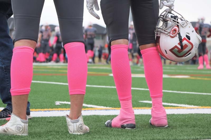 Cochrane Cobras donned pink socks to show support and raise funds for breast cancer awareness.