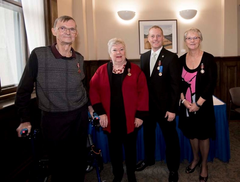 On Tuesday, Lt.-Gov. Lois Mitchell presented 26 Albertans &#8211; including four Cochranites &#8211; with the Sovereign&#8217;s Medal for Volunteers, a recognition first