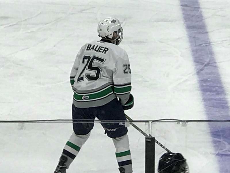 Cochrane&#8217;s Tyrel Bauer took part in his first Western Hockey League action on Nov. 2 against the Edmonton Oil Kings.