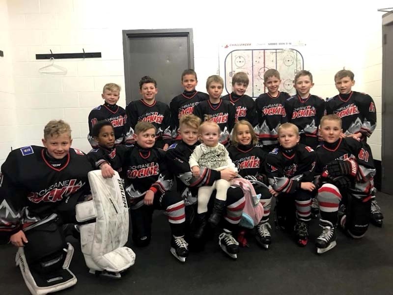 Cochrane Novice and Atom Rockies hockey teams are hosting a tournament Dec. 29 through until the 31 in order to raise money for causes such as Cystic Fibrosis, as seen here