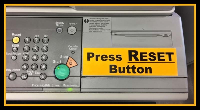 The photocopier at Sure Print &#038; Copy Centre, Cochrane, had a surprise message for columnist about this week&#8217;s topic.