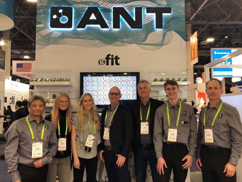 Mayor Jeff Genung and CAO Dave Devana (centre) meet up with Cochrane-based tech company Garmin at the Consumer Technology Association Conference. Some 180,000 attendees are