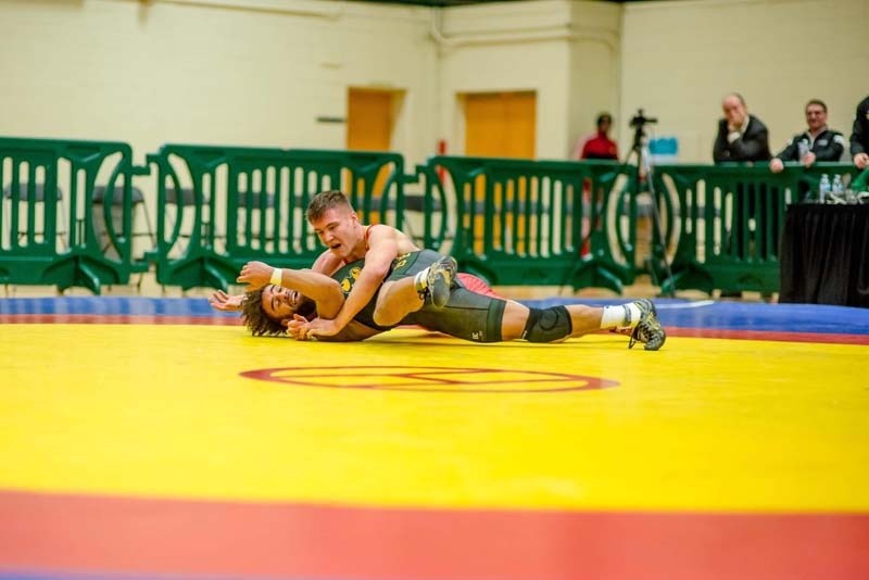 University of Calgary Dinos wrestler and Cochrane-born Callum McNeice was named the Canada West Most Outstanding Wrestler for 2018.