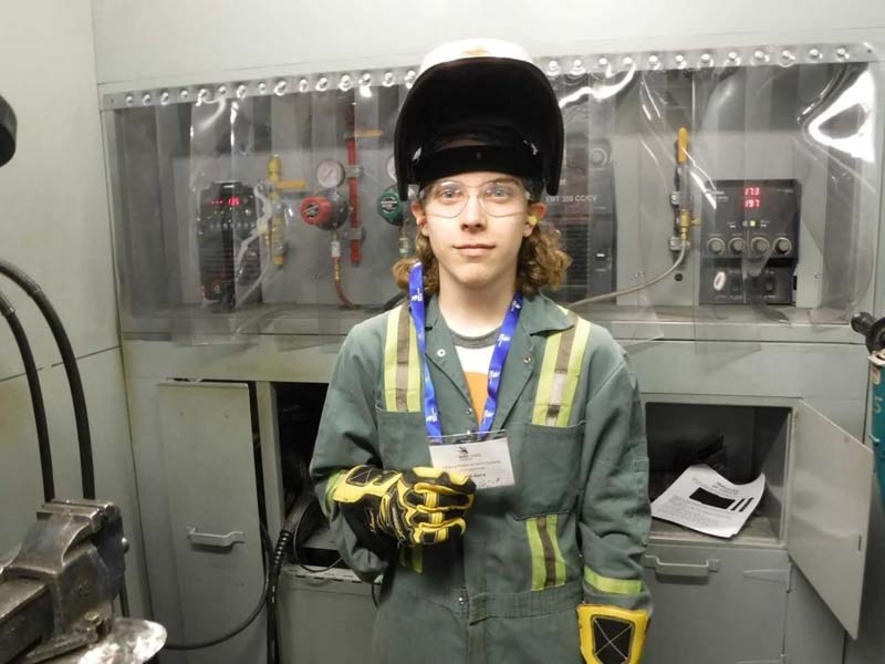 Zach Barry, Grade 11, competed in the welding jr. competition at Skills Canada regionals April 7 at SAIT.